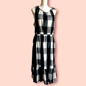 Dress XL black and white gingham pattern